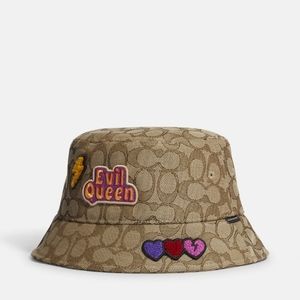 Disney X Coach Signature Jacquard Bucket Hat With Evil Queen